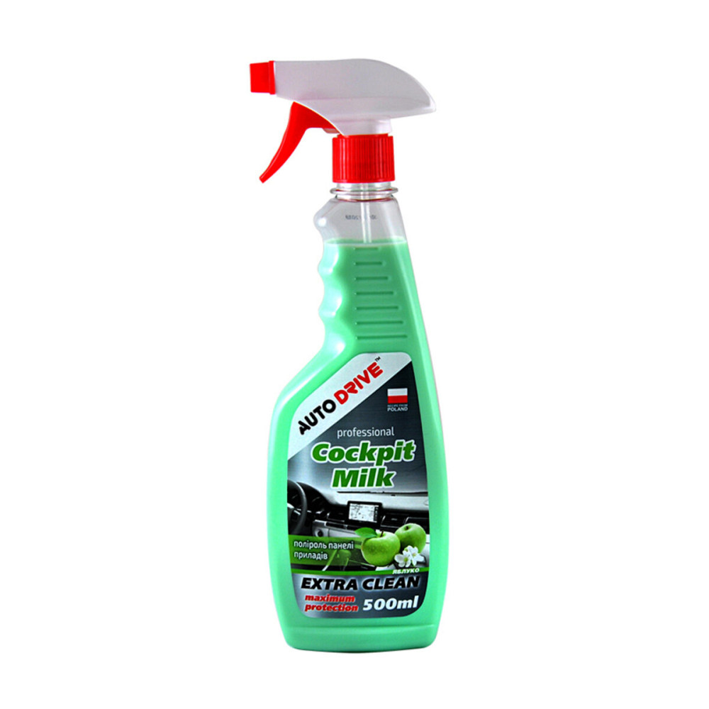 Поліроль-молочко для панелі приладів AutoDrive Cockpit Milk Яблуко, 500мл Киев - изображение 1