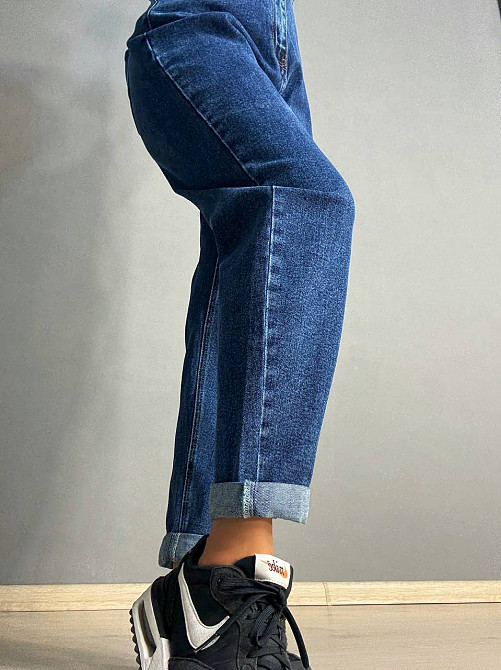 Джинсы женские Vanver 8229 Mom большие размеры с резинкой на талии синие, синий, З2, 32, 83 см, 115  Одесса - изображение 8