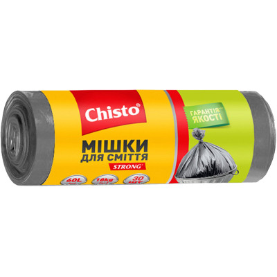 Пакеты для мусора Chisto Strong 60 л 30 шт. (4823098408000) Винница - изображение 1
