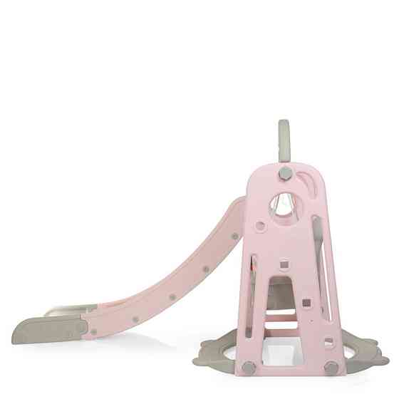 Дитяча гірка-гойдалка YG2020-1-8 пластик, з баскетбольним кільцем Вінниця