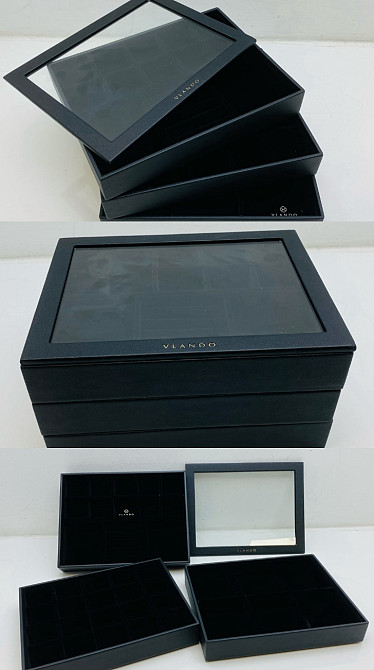 Органайзер скринька для ювелірних прикрас Vlando 3-шарова Луцьк - фото 1
