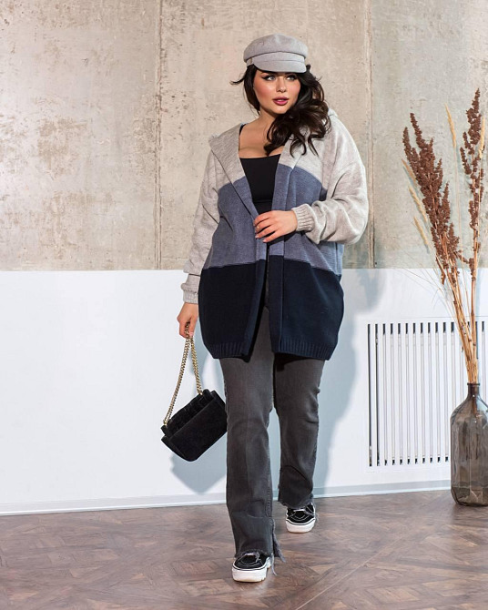 Жіночий модний в'язаний кардиган оверсайз.  44-52р. Київ - фото 8