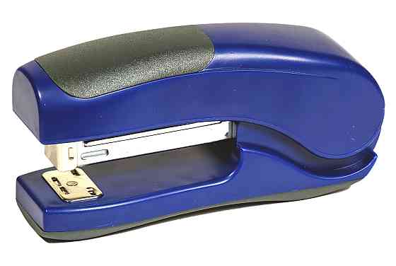 Степлер пластиковий №24/6-26/6 (25 арк.) "Norma" 55 мм. вертикальний синій, 4047-06N, шт Київ