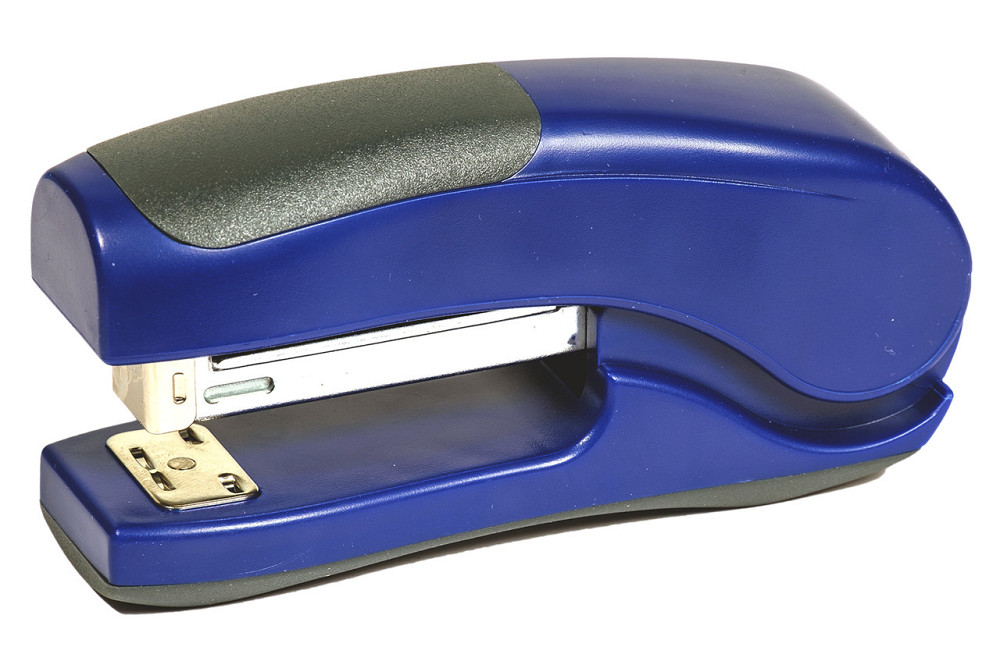 Степлер пластиковий №24/6-26/6 (25 арк.) "Norma" 55 мм. вертикальний синій, 4047-06N, шт Київ - фото 1