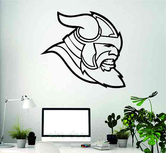 Декоративное настенное Панно «Викинг», Декор на стену 90*81 см, Черный Киев