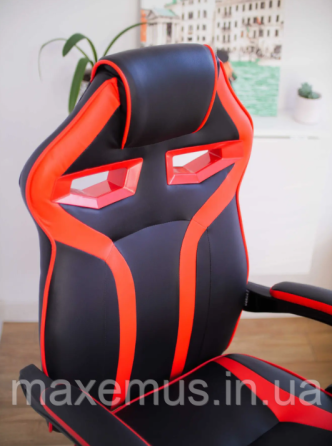 Геймерское раскладное кресло игровое для приставки профессиональное стул компьютерный Bonro B 827 красный Мостиска