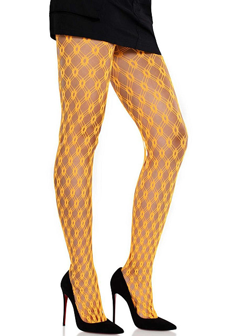 Колготки Leg Avenue Eyelet Net Tights Neon Orange One Size Sex Aura Киев - изображение 4