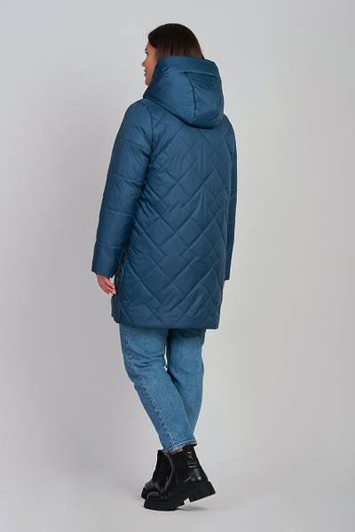 Модна жіноча куртка демісезонна в синьому кольорі. Киев - изображение 3