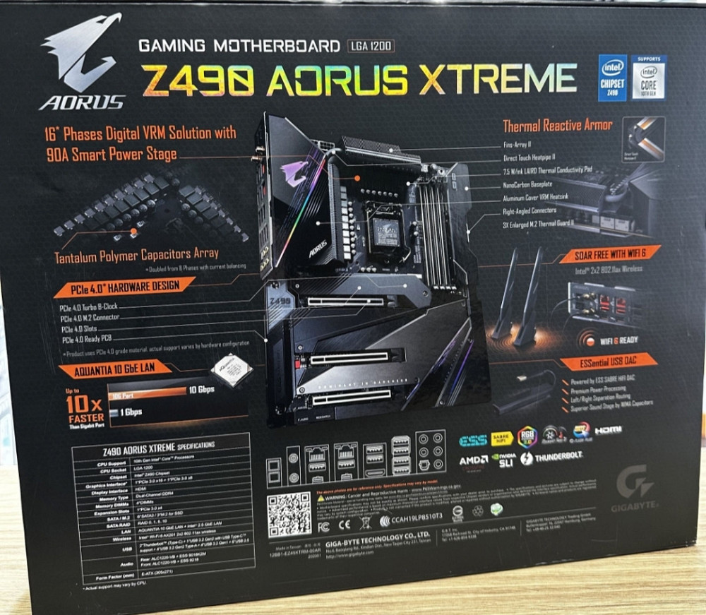 Материнська плата: AORUS Z490, Xtreme LGA 1200+ операційка. Київ - фото 2