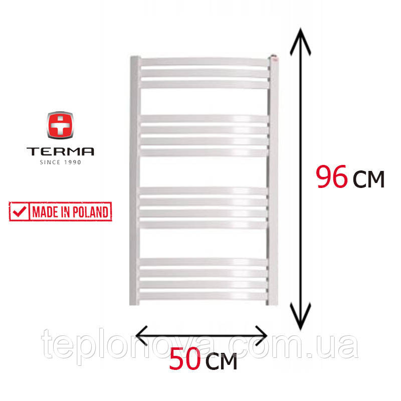 Водяна Рушникосушка Біла Плоска 960х500 Terma Dorota Чернівці - фото 1