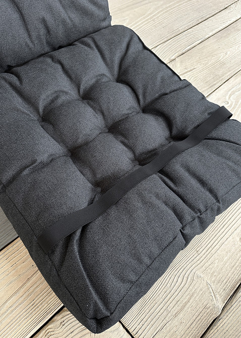 Подушка для стільців (50x120х8 см) подвійна Decorator Мальмо колір графітовий 84-149 Київ - фото 4