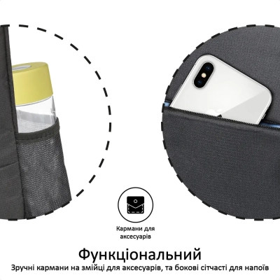 Рюкзак для ноутбука Promate 15.6" Alpha-BP black (alpha-bp.black) Винница - изображение 4