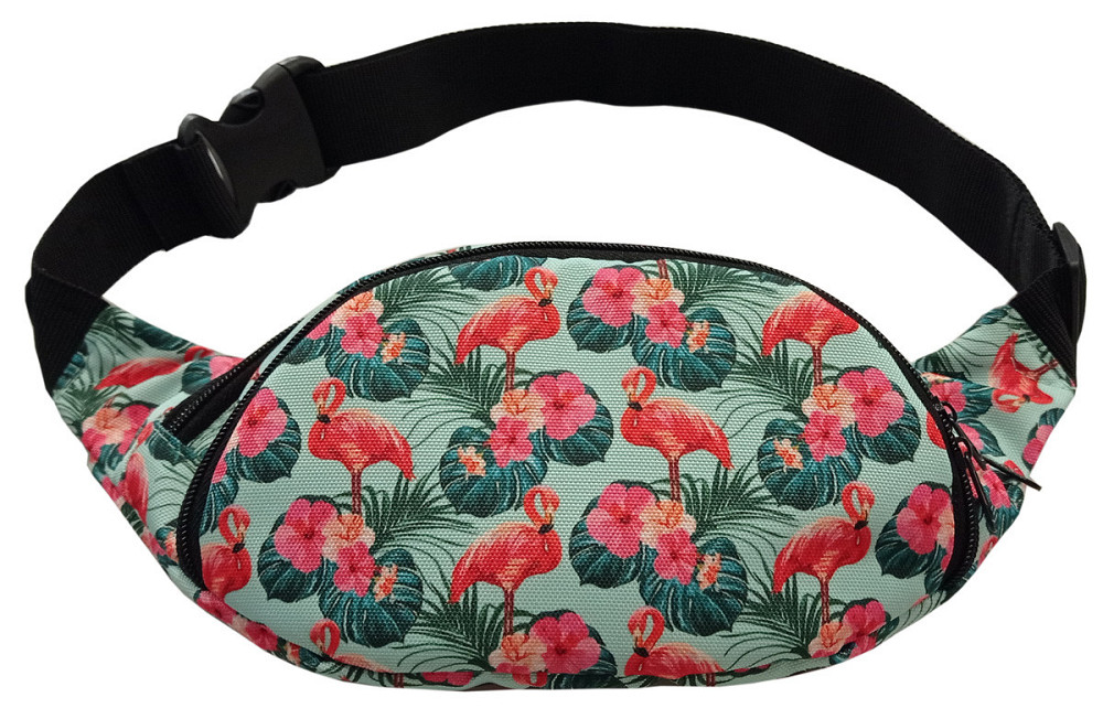 Сумка-бананка Tiger Moon Print Фламінго світлий S207641 Київ - фото 1