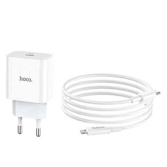 Мережевий зарядний пристрій HOCO C76A Plus Speed source PD20W charger set, колір білий 6931474746924 Одеса