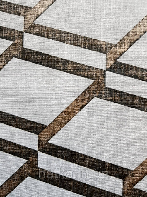 Обои виниловые на флизелиновой основе  BLOOMING BL22732 геометрия  ромбы нежно-лиловый с золотыми полосами Киев - изображение 2