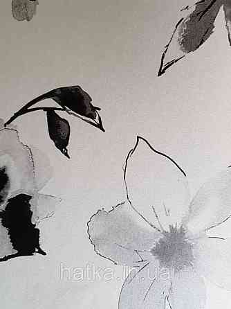 Шпалери флізелінові Khroma LAV004 LA VIE EN ROSE бежеві гілки квіти сірі і чорні Київ