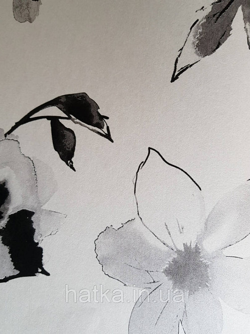 Шпалери флізелінові Khroma LAV004 LA VIE EN ROSE бежеві гілки квіти сірі і чорні Київ - фото 2