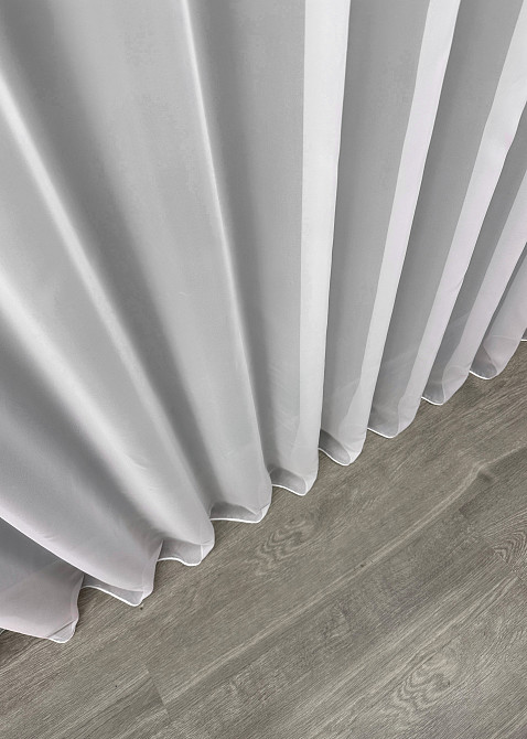 Тюль VR-Textil Вуаль 1903т Шифон однотонний Теплий білий 350х250 см (43-351) Київ - фото 8