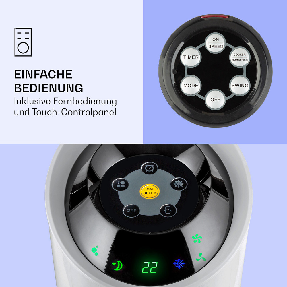 Skyscraper Ice Smart 4-в-1 Воздушный охладитель и вентилятор WiFi 210 м³/ч Дистанционное управление Серый Ровно - изображение 4