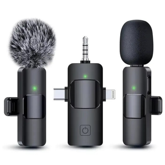 Микрофоны беспроводные петличные с шумоподавлением ONELEADER K15,подключение разъёмы 3в1 Type C, 3.5mm Headphone,Lightning Кам'янець-Подільський