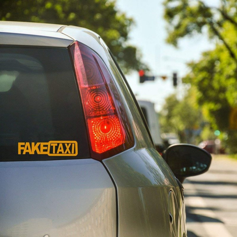 Наклейка на авто FakeTaxi Червона, Чорна, Біла Київ - фото 7
