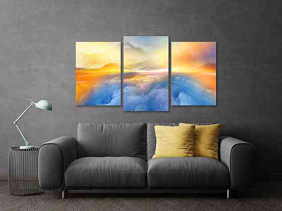 Модульная картина в гостиную / спальню    Абстракція  Art-710_3 100x150 см Киев