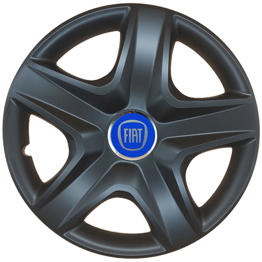 Автомобильные модельные колпаки R15 SJS Fiat (синий) 340 4шт, черные Винница - изображение 1