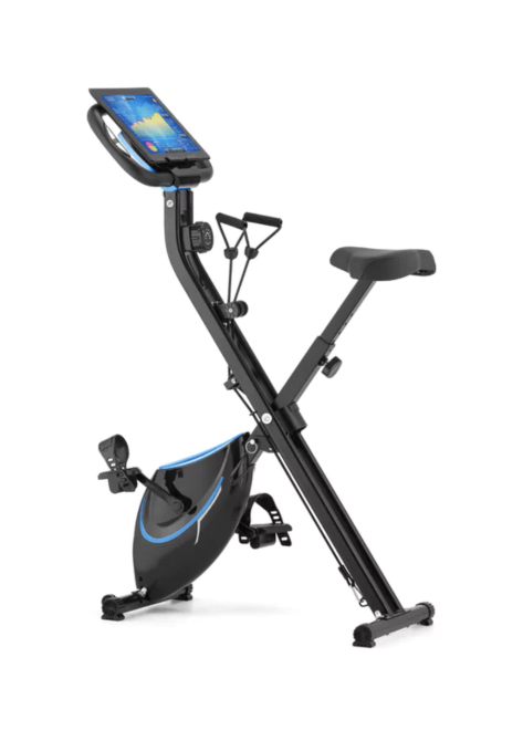 Велотренажер Gymtek FX600 магнітний складний з еспандерами синій Київ - фото 2