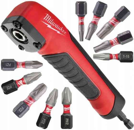 Кутова насадка MILWAUKEE SHOCKWAVE + 10 бітів 25 мм 4932471274 Одеса