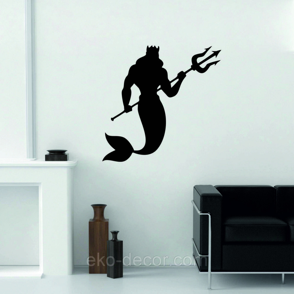 Декоративное настенное 3D Панно «Морской царь» Декор на стену с объемом 70*68 см, Черный Киев - изображение 6