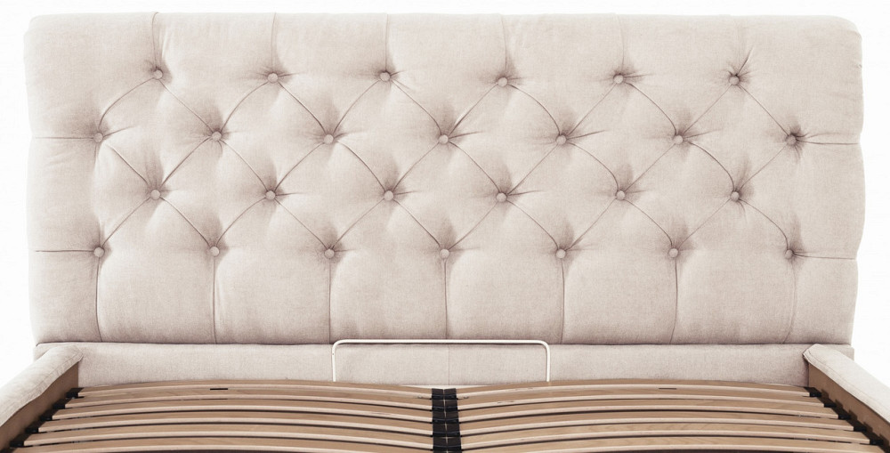 Кровать Двуспальная London Comfort 180 х 190 см Мисти Milk С подъемным механизмом и нишей для белья Бежевый Днепр - изображение 10