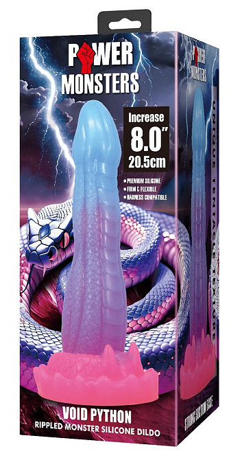 Фалоімітатор Power Monsters Void Python – 20.5 cm Rippled Monster Silicone Dildo Sex Aura Київ - фото 9
