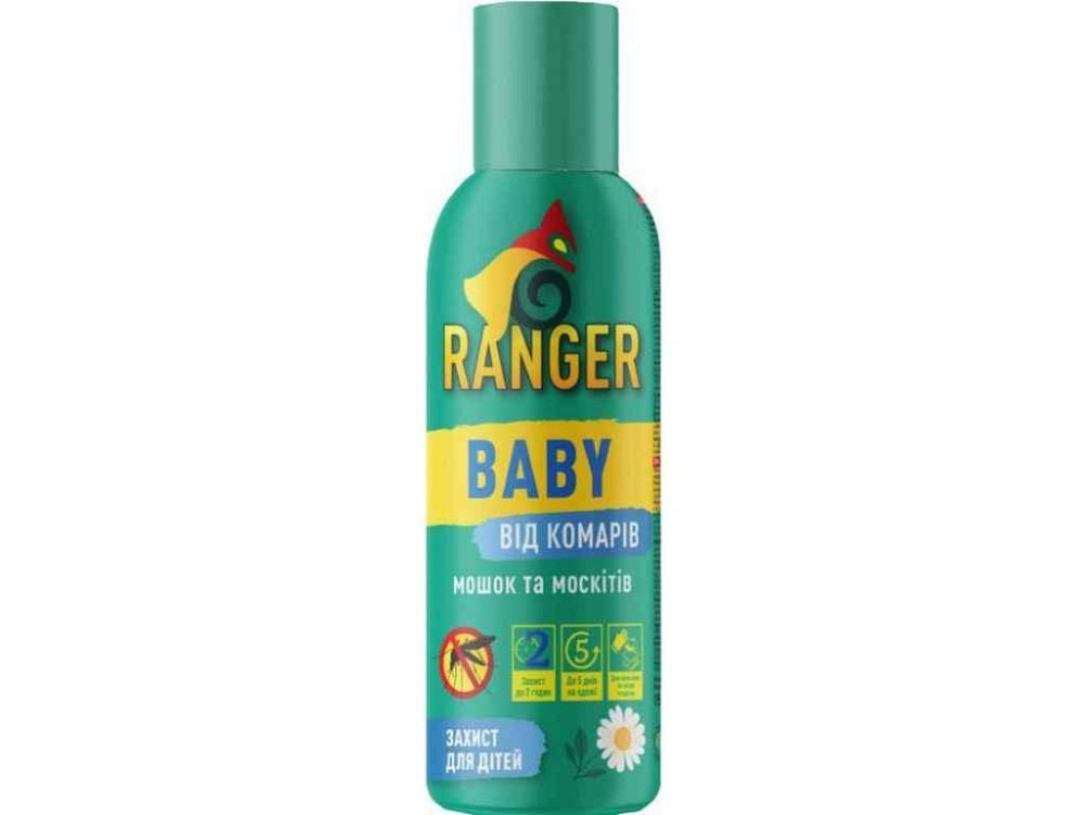 Спрей-репелент від комарів, мошок та москітів Baby 150мл ТМ RANGER Київ - фото 1