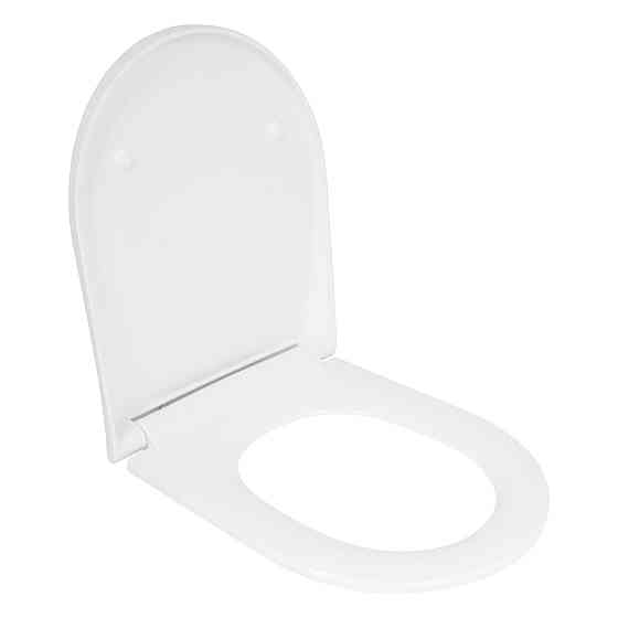 Qtap Сидіння для унітаза (Robin 490, Scorpio 490) 430x363x60 мм, White, з мікроліфтом, Slim Duroplast, MagLock QTSC179W48915 Київ