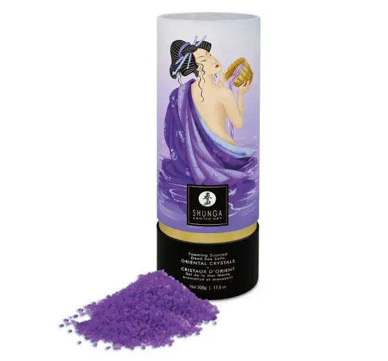 Пенящаяся соль для ванны Shunga Dead Sea salt Oriental Crystals — Exotic Fruits (500 г) Львов