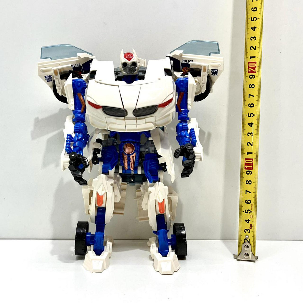 Робот-трансформер машинка 24см з аксесуарами Біло-синій (JJ707A-B-C) Чернігів - фото 5