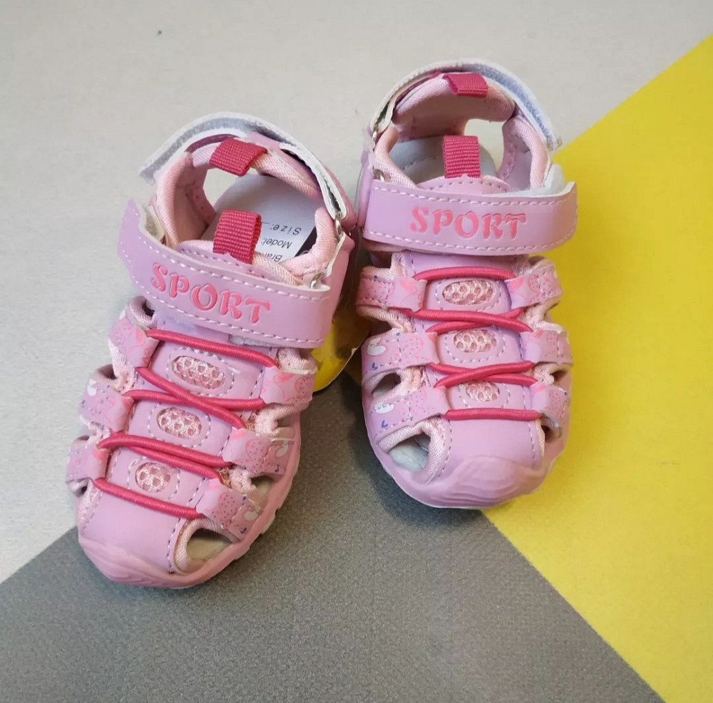 Босоножки детские на липучках для девочек 21р Киев - изображение 2