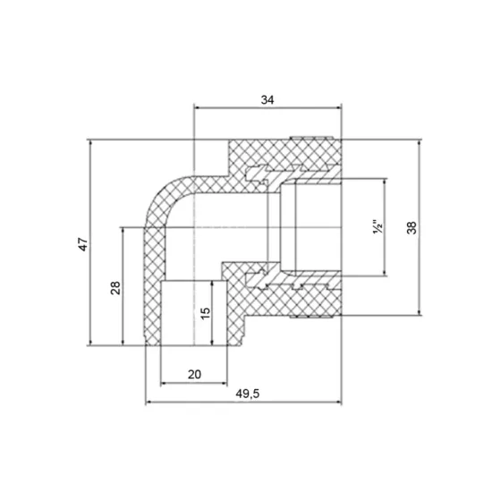 Уголок PPR Blue Ocean 