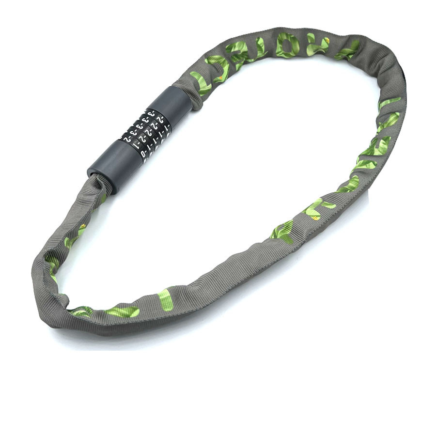 Замок-ланцюг кодовий 6x1000 мм чорно-зелений Feel Fit Бровари - фото 4