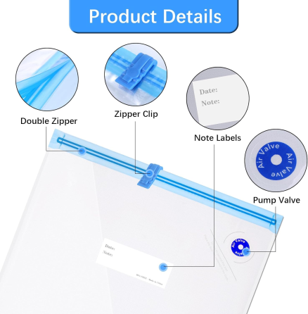 Портативний електричний вакууматор + 20 пакетів 30 x 34 см JIZZU Луцьк