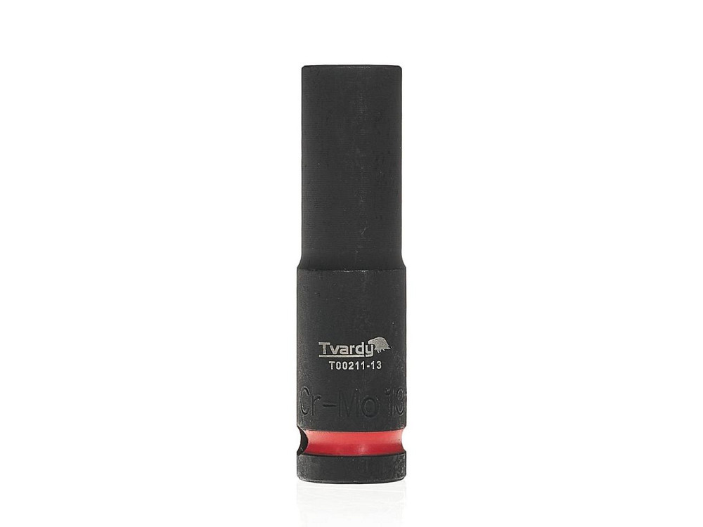 Головка ударна "Tvardy" з хром-молібденової сталі (Cr-Mo)  1/2"  6-гранна довга 13 мм Київ - фото 1