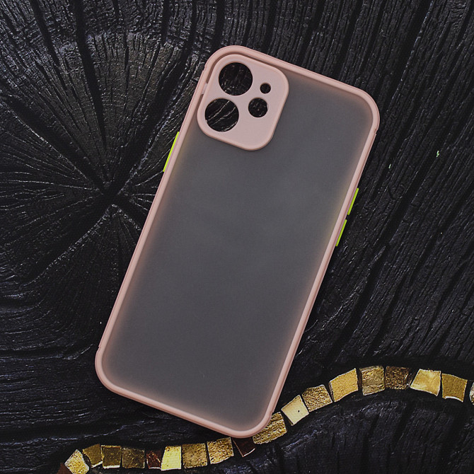 Чехол Funda Bumper Mat Case for iPhone 12Mini Pink Киев - изображение 1