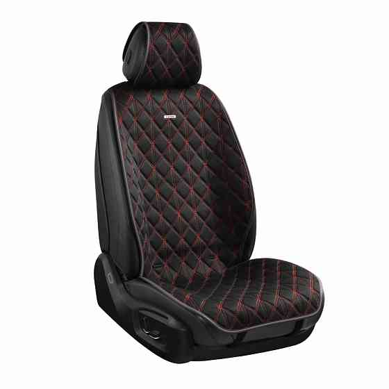 Преміум накидки для передніх сидінь CarLife Nitro, black-red 2шт Львів