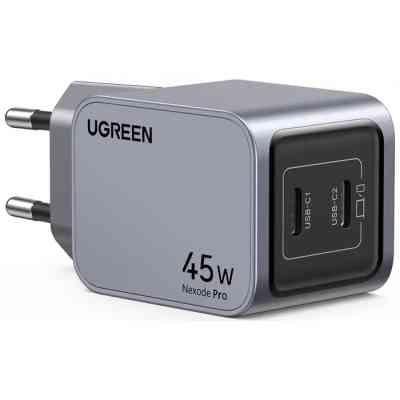 Зарядное устройство Ugreen 2xUSB-C PD45W GaN X707 gray (35008) Винница