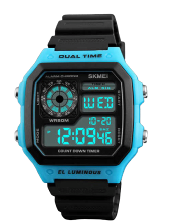 Мужские спортивные наручные часы Skmei 1299 Синий Киев