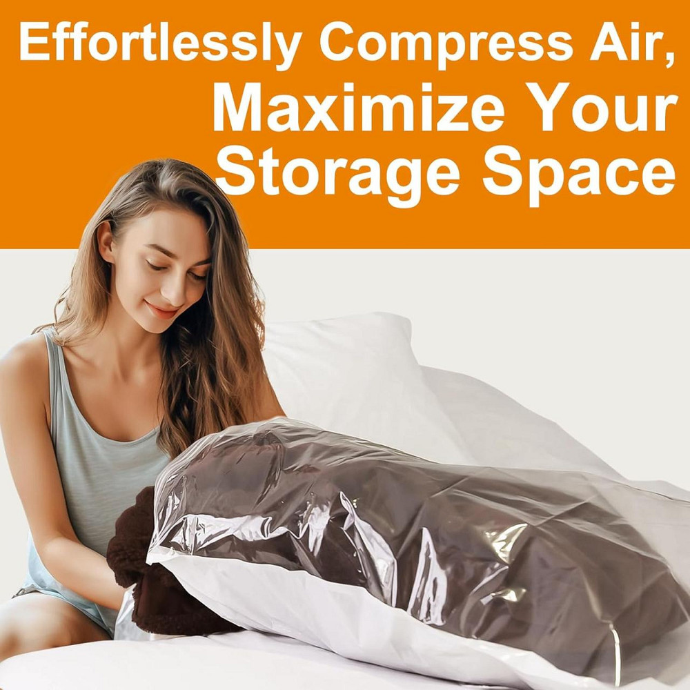 Вакуумные пакеты VMstr W309-12C Белый 12 шт (4 S/4 M/4 L) с электрическим насосом, герметичные мешки для Киев - изображение 8