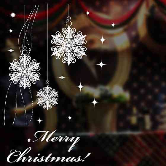 Наклейки на окна снежинки Merry Christmas 55 на 70 см белый Киев
