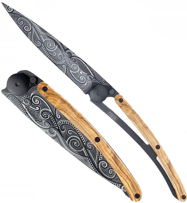 Универсальный Складной Нож с лазерной гравировкой Мирный Deejo 