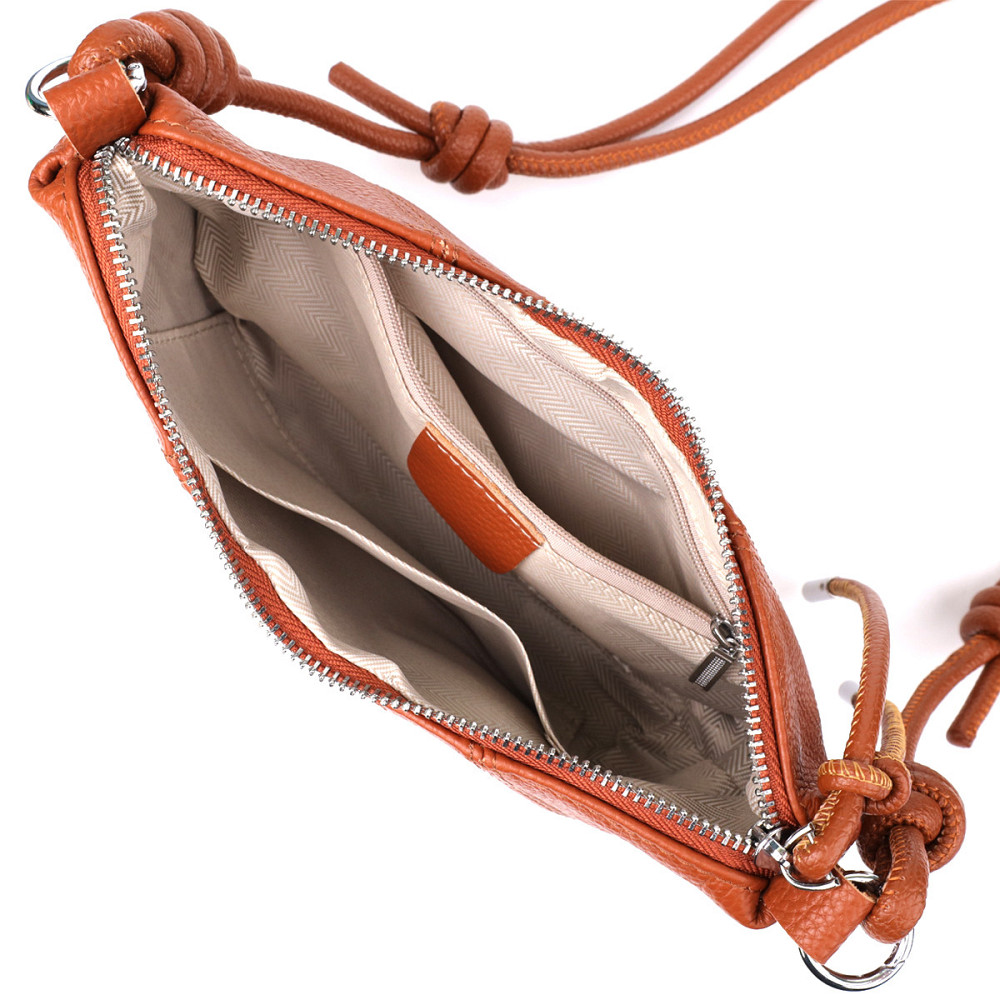 Напівкругла сумка жіноча з натуральної шкіри Vintage 22934 Коричневий Київ - фото 7