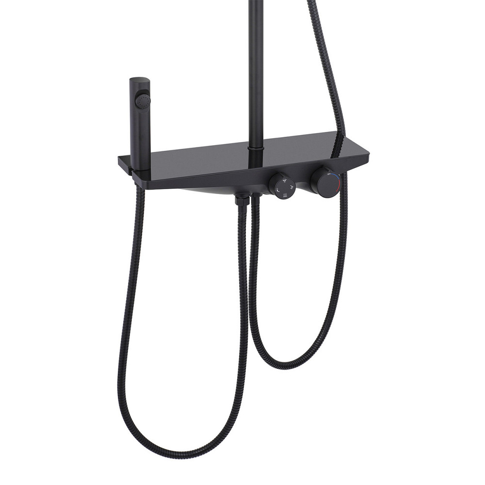 Душова система пристінна Kroner KRP Armada з гігієнічним душем - SCH066 чорна Київ - фото 2